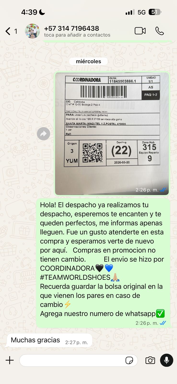Cliente satisfecho